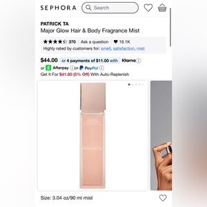 PATRICK TA Major Glow Hair & Body Fragrance Mist — Nude Pink